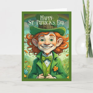 Glückliche Gesichter am St. Patrick's Tag Karte