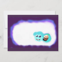 Glückliche Gesichter Frucht und kleiner Kuchen