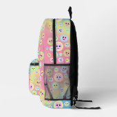 Glückliche Gesichter in Pastellfarben - niedliche Bedruckter Rucksack (Rechts)