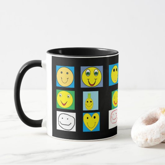 Glückliche Gesichter Tasse (Mit Donut)