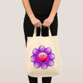 Glückliche Gesichts-Blumen-Taschentasche Tragetasche (Vorderseite (Produkt))