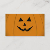 Glückliche Gesichts-Kürbislaterne Visitenkarte (Rückseite)