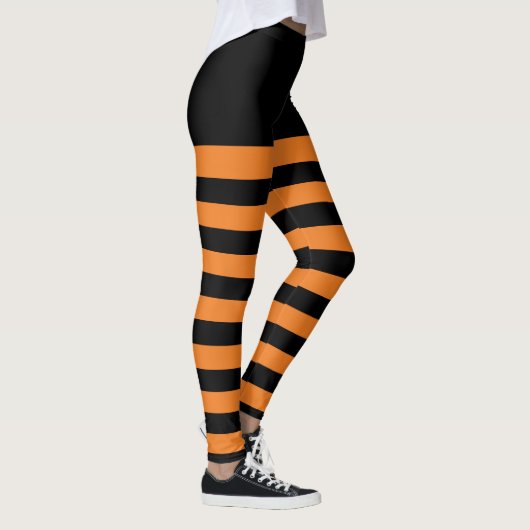 Glückliche gestreifte Leggings Halloweens (Rechts)