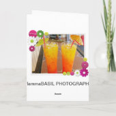 Glückliche Getränke Grußkarte! Karte (Rückseite)