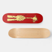 Glückliche Giraffe. Cartoon Skateboard (Horizontal)