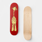 Glückliche Giraffe. Cartoon Skateboard (Vorderseite)