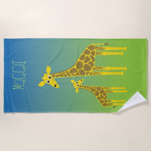 Glückliche Giraffe, Handtuch für die ganze Familie (Vorderseite)