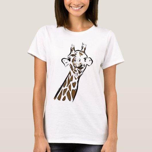 Glückliche Giraffe T-Shirt (Vorderseite)