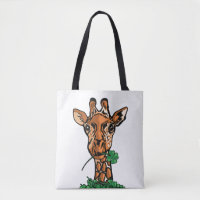 Glückliche Giraffe Vier-Blatt-Klee Süße Safari