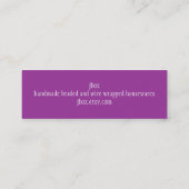 Glückliche Glasperlen Mini Visitenkarte (Rückseite)