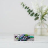 Glückliche Glasperlen Mini Visitenkarte (Stehend Vorderseite)