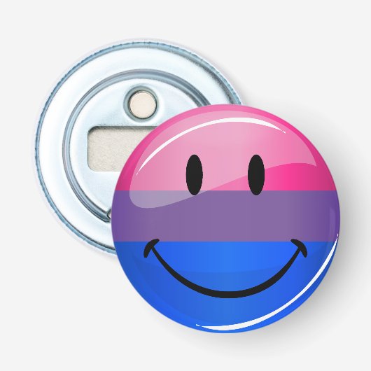 Glückliche glatte Bisexuality-Stolz-Flagge Flaschenöffner (Vorderseite)