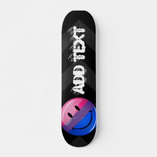 Glückliche glatte Bisexuality-Stolz-Flagge Skateboard