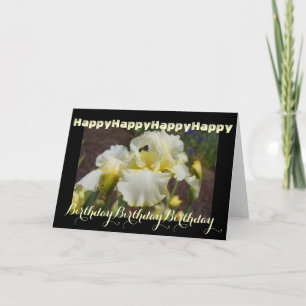 Glückliche Glückliche Geburtstagskarten Iris Blume Karte