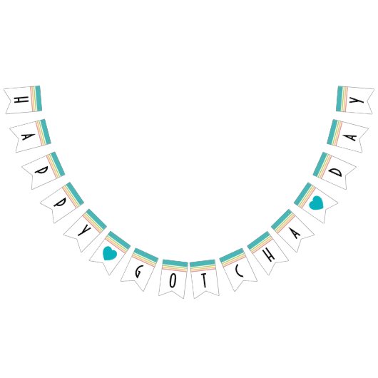 Glückliche Gotcha TagesAdoptions-Party-Fahne Wimpelkette (Alle)