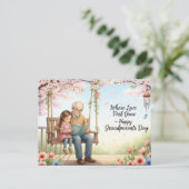 Glückliche Großeltern-Postkarte Postkarte (Stehend Vorderseite)