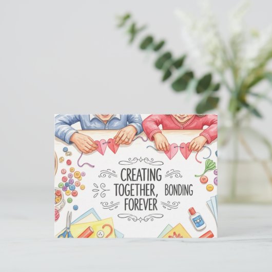 Glückliche Großeltern-Postkarte Postkarte (Stehend Vorderseite)