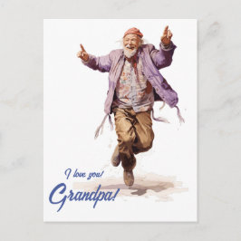 Glückliche Großväter Tag Personalisiert. Postkarte