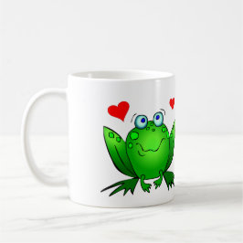 Glückliche grüne Frosch-niedliche Cartoon-Tiere Kaffeetasse