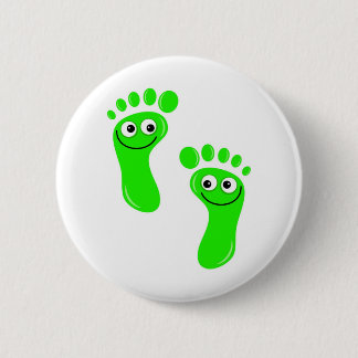 Glückliche grüne Füße Button