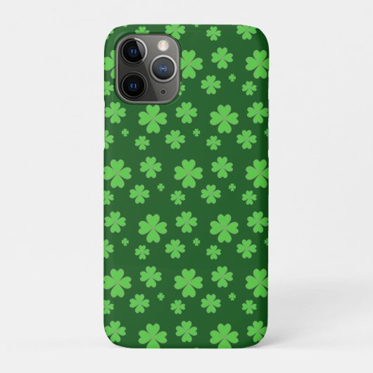 Glückliche Grüne Kleeblätter Case-Mate iPhone Hülle (Rückseite)
