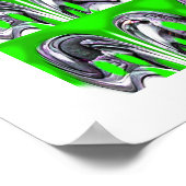 Glückliche grüne Kunst Poster (Ecke)