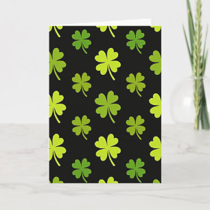 Glückliche Grüne Muster-Faux-Goldfolien-Karte Karte