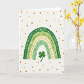 Glückliche Grüne Regenbogenkarte Karte (Gelbe Blume)
