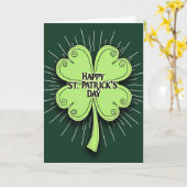 Glückliche Grüne St. Patricks Day Karte (Gelbe Blume)
