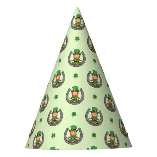 Glückliche Grüne Vibes Partyhütchen (Vorderseite)