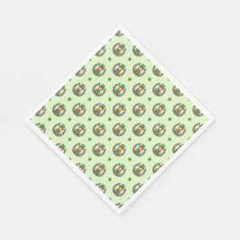 Glückliche Grüne Vibes Serviette