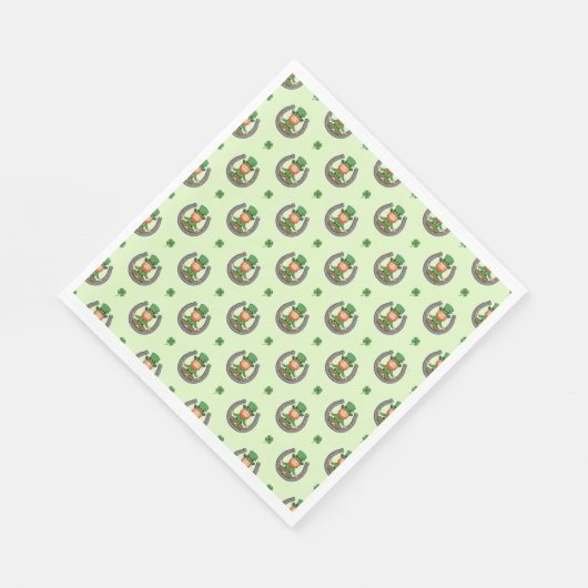 Glückliche Grüne Vibes Serviette (Ecke)