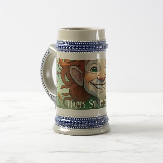 Glückliche Grüße zum St. Patrick’s Day Bierglas (Vorderseite Links)
