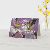 Glückliche Grußkarte zum 8. Geburtstag der Ehefrau Karte (Gelbe Blume)