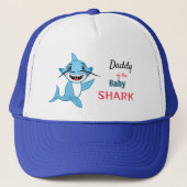 Glückliche Haifamilie Daddy Shark Truckerkappe (Vorderseite)