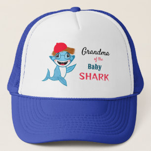 Glückliche Haifamilie Oma Shark Truckerkappe
