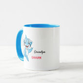 Glückliche Haifamilie Opa Tasse (Vorderseite Links)