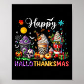 Glückliche Hallothanksmas Halloween-Kaffeetasse Da Poster (Vorne)