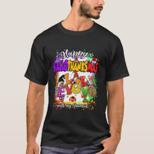 Glückliche Hallothanksmas mit meiner Gnome-Liebe N T-Shirt