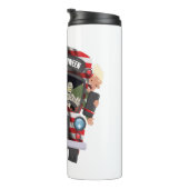 glückliche halloween bus Shirt Party Menschen Thermosbecher (Nach rechts gedreht)