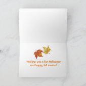 Glückliche Halloween Fappy Fall Grußkarte Karte (Innenseite)