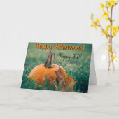 Glückliche Halloween Fappy Fall Grußkarte Karte (Gelbe Blume)