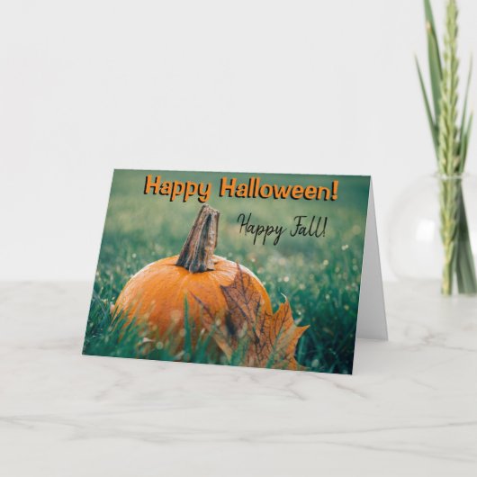 Glückliche Halloween Fappy Fall Grußkarte Karte (Vorderseite)