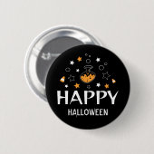glückliche halloween flaschenstars button (Vorne & Hinten)