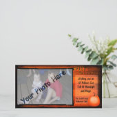 Glückliche Halloween-Foto-Karte Feiertagskarte (Stehend Vorderseite)