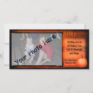 Glückliche Halloween-Foto-Karte Feiertagskarte