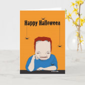 Glückliche Halloween Frankenstein Spider Card Karte (Gelbe Blume)