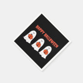 Glückliche Halloween-Geister mit Jack-o-Lanterns Serviette (Ecke)