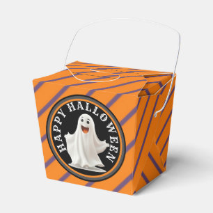 Glückliche Halloween-Geschenkbox mit Geist, Geschenkschachtel