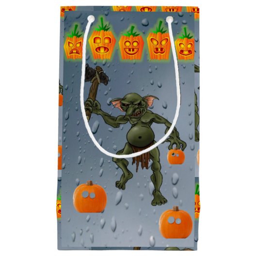 Glückliche Halloween-Geschenktasche, Goblin Kleine Geschenktüte (Vorderseite)